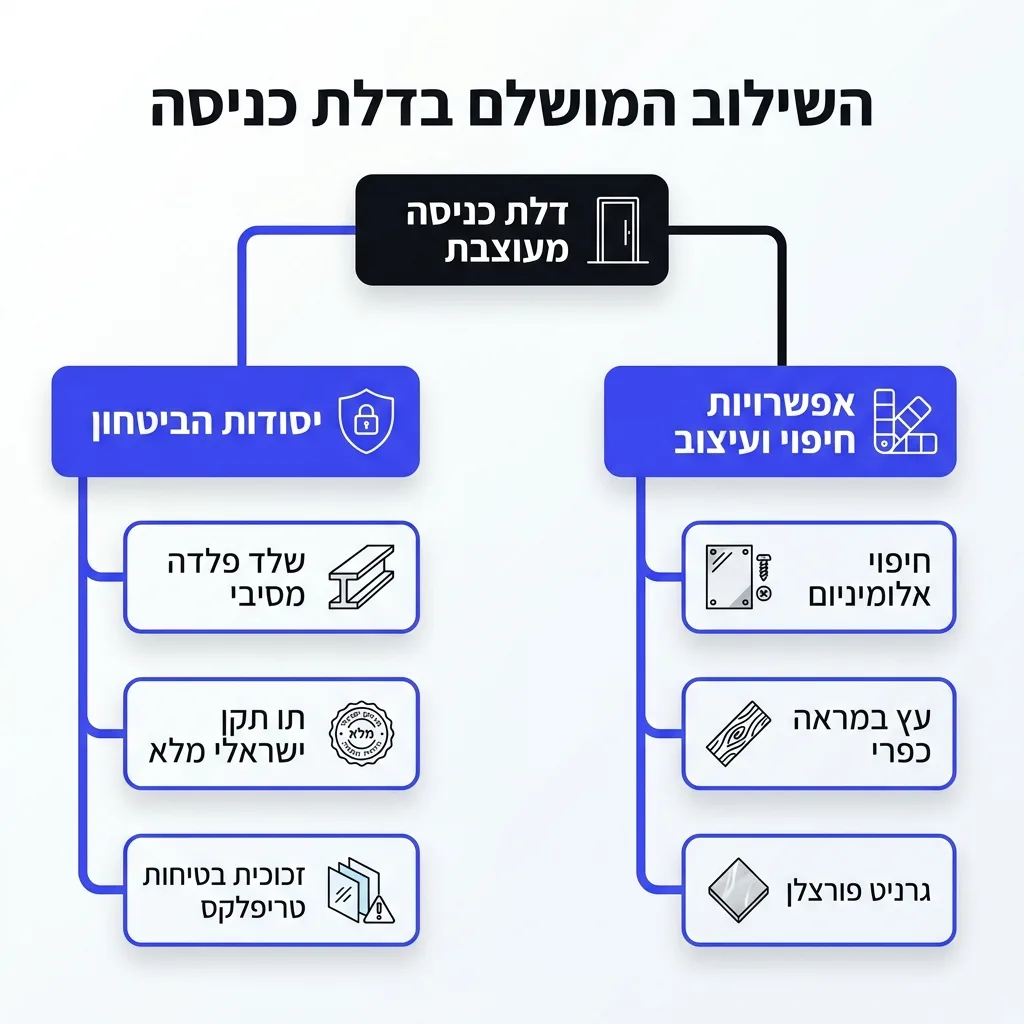 אינפוגרפיקה — השילוב המושלם בדלת כניסה: דלת כניסה מעוצבת