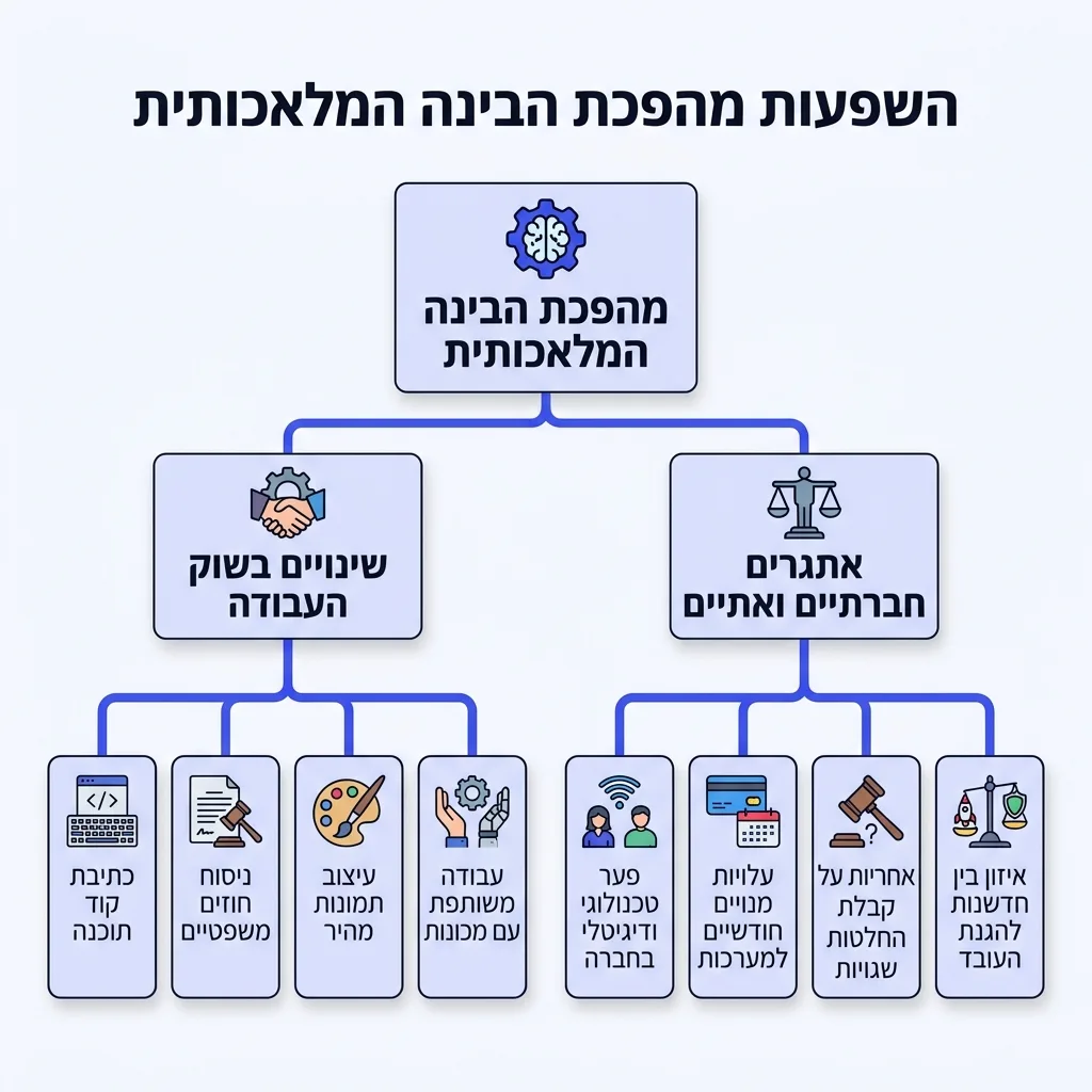 אינפוגרפיקה — השפעות מהפכת הבינה המלאכותית: מהפכת הבינה המלאכותית