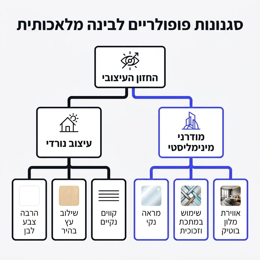 אינפוגרפיקה — סגנונות פופולריים לבינה מלאכותית: החזון העיצובי