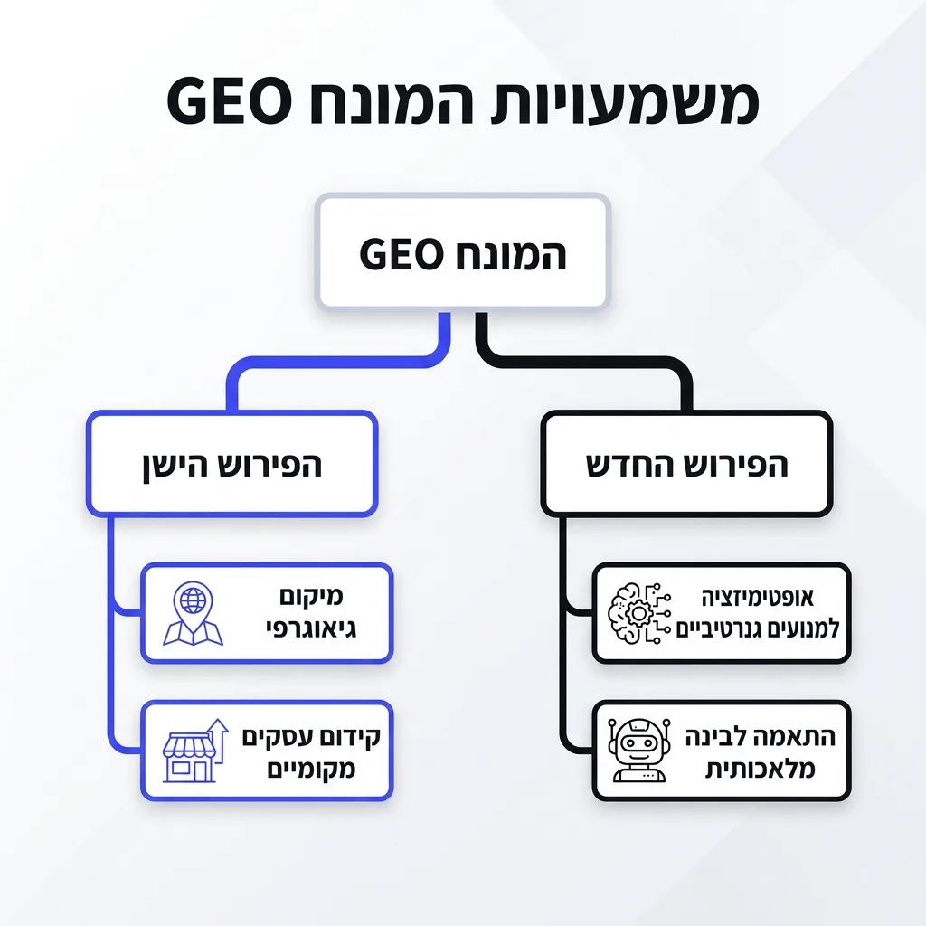 אינפוגרפיקה — משמעויות המונח GEO: המונח GEO
