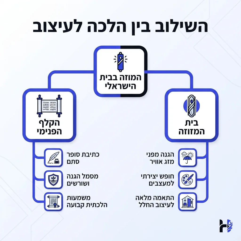 אינפוגרפיקה — השילוב בין הלכה לעיצוב: המזוזה בבית הישראלי
